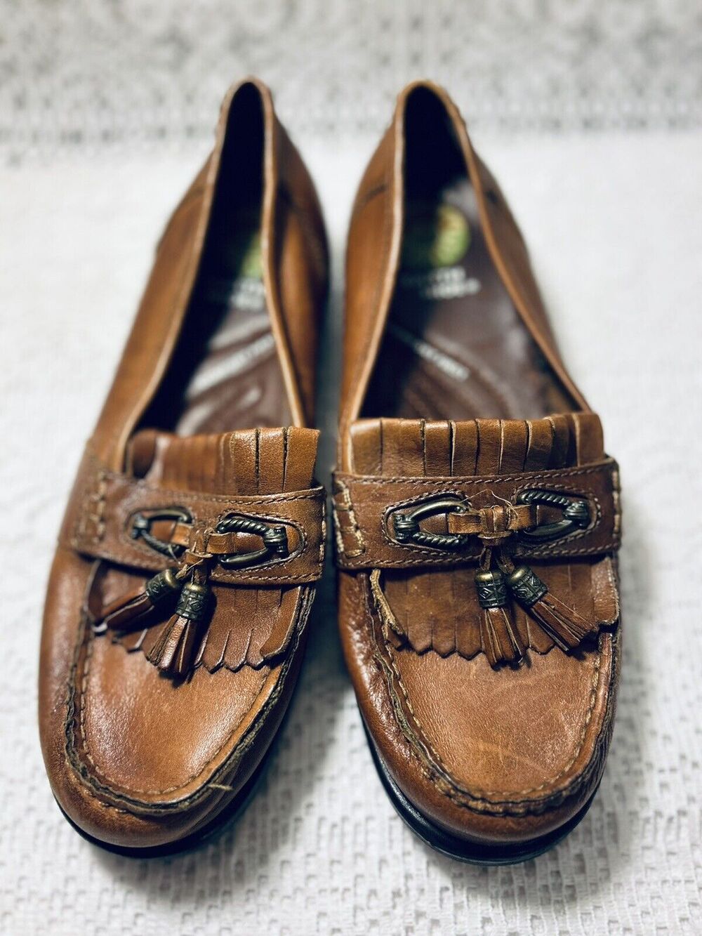 Earth Shoe Brn Leather Penny Loafer Shoe, Comfort First, Women’s 7, Gelron 2000
